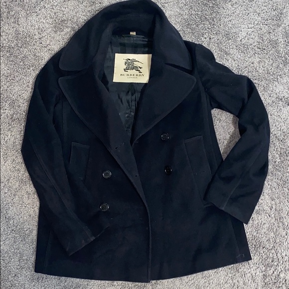 Burberry Jackets & Blazers - AUTHENTIC BURBERRY PEA COAT (VIRGIN WOOL)